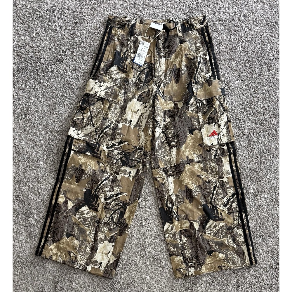 Adidas Originals Camo Cargo Zip-Off Convertible Baggy Pants KD6256 Mens Size M